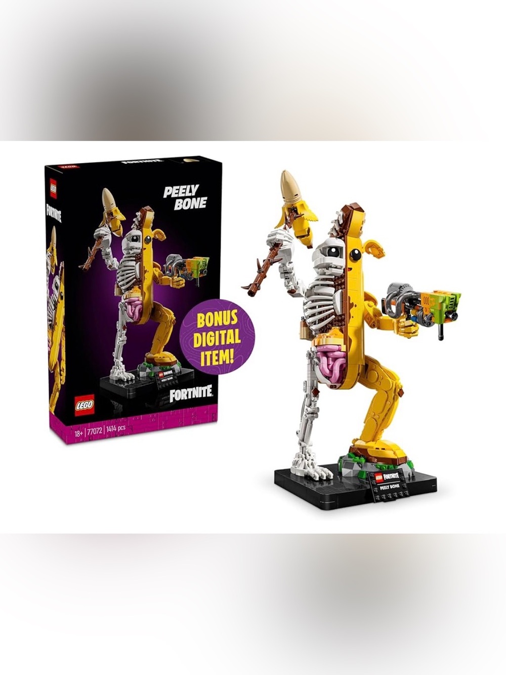 Brand new Lego Fortnite Peely Bone Brick Figure - Yellow & White